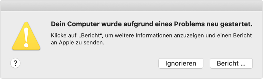 Beenden Sie alle geöffneten Anwendungen und wählen Sie Neustart aus dem Apple-Menü.
Warten Sie, bis der Mac vollständig neu gestartet ist, bevor Sie mit der Installation fortfahren.