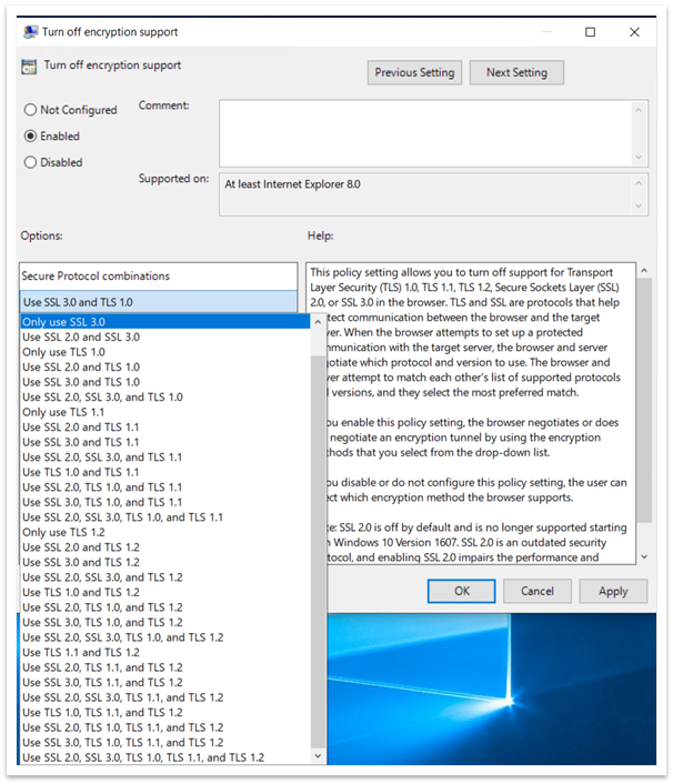 Doppelklicken Sie auf security.tls.version.min und ändern Sie den Wert auf 0.
Doppelklicken Sie auf security.tls.version.max und ändern Sie den Wert auf 0.