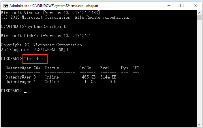 Geben Sie den Befehl select disk X ein (ersetzen Sie X durch die Nummer des schreibgeschützten Datenträgers) und drücken Sie die Eingabetaste.
Geben Sie den Befehl attributes disk clear readonly ein und drücken Sie die Eingabetaste, um den Schreibschutz zu entfernen.