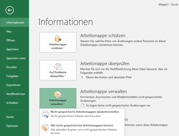 Gelöschte Excel Datei wiederherstellen: Erfahren Sie, wie Sie eine gelöschte Excel Datei wiederherstellen können.
Excel AutoWiederherstellen nutzen: Lernen Sie, wie Sie die AutoWiederherstellen-Funktion in Excel verwenden.