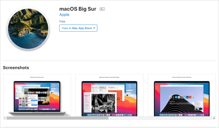 Laden Sie das macOS Big Sur-Installationsprogramm erneut von der offiziellen Apple-Website herunter.
Führen Sie das Installationsprogramm aus und befolgen Sie die Anweisungen auf dem Bildschirm, um macOS Big Sur zu installieren.