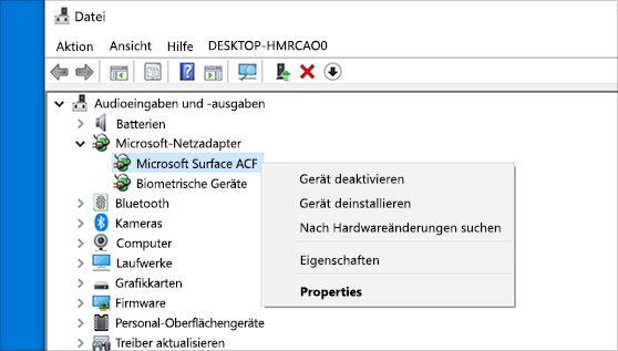 Laden Sie den Treiber herunter und installieren Sie ihn gemäß den Anweisungen des Herstellers.
Starten Sie den Laptop erneut und überprüfen Sie die Kamerafunktion.