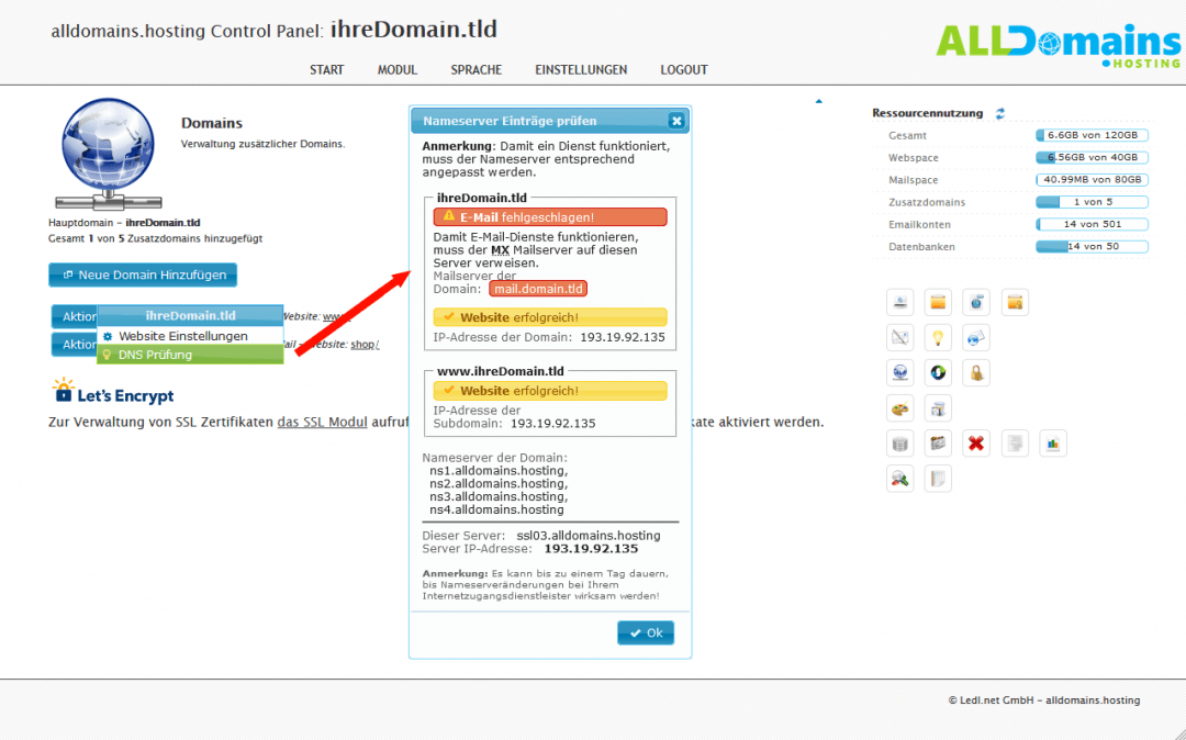 Netzwerkfehler: DNS-Probleme können zu allgemeinen Netzwerkfehlern führen.
Probleme mit der Email-Kommunikation: Wenn Sie Probleme beim Senden oder Empfangen von E-Mails haben, können DNS-Probleme die Ursache sein.