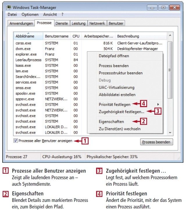 Öffnen Sie den Aufgaben-Manager, indem Sie Strg+Shift+Esc drücken.
Wählen Sie die Registerkarte Prozesse aus.