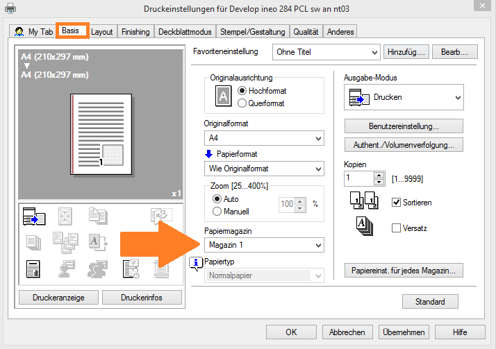 Öffnen Sie die Druckereinstellungen, indem Sie auf Start klicken und dann Systemsteuerung auswählen.
Wählen Sie Drucker und Faxgeräte oder Geräte und Drucker aus, je nachdem welches Betriebssystem Sie verwenden.