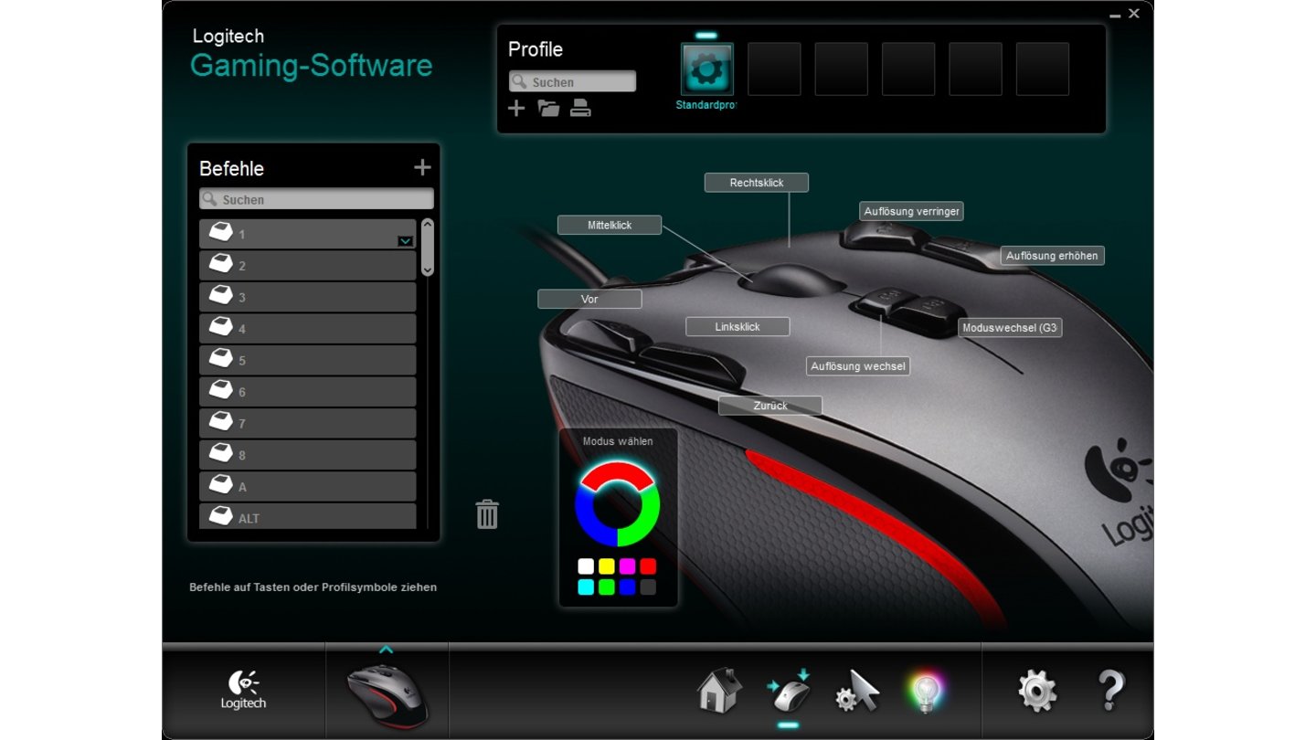 Öffnen Sie die Logitech Gaming Software auf Ihrem Computer.
Stellen Sie sicher, dass die richtige Maus ausgewählt ist und dass die Tastenbelegungen korrekt konfiguriert sind.