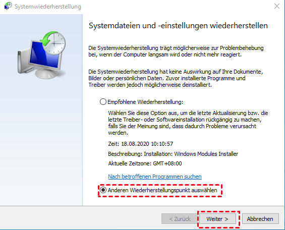 Öffnen Sie die Systemsteuerung und gehen Sie zu E-Mail - Mail (oder ähnlich).
Wählen Sie das betroffene Outlook-Profil aus und klicken Sie auf Reparieren.