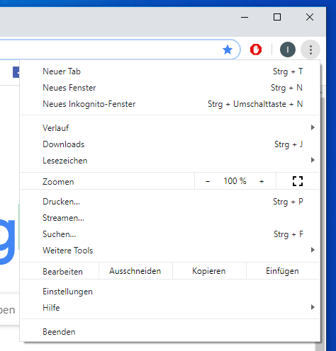 Öffnen Sie Google Chrome und klicken Sie auf das Menüsymbol in der oberen rechten Ecke des Browsers.
Wählen Sie Weitere Tools aus dem Dropdown-Menü und klicken Sie dann auf Erweiterungen.