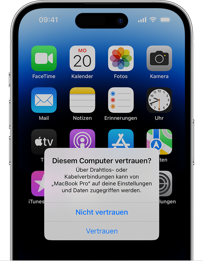 Probieren Sie einen anderen Computer aus: Testen Sie, ob das iPhone sich mit einem anderen Computer verbindet, um festzustellen, ob das Problem am iPhone oder am Computer liegt.
Kontaktieren Sie den Apple-Support: Wenn alle oben genannten Schritte nicht funktionieren, wenden Sie sich an den Apple-Support für weitere Unterstützung.