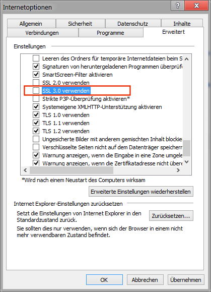 SSLv3-Protokoll deaktivieren: Deaktivieren Sie das veraltete SSLv3-Protokoll in den Browser-Einstellungen.
Systemzeit und Datum überprüfen: Stellen Sie sicher, dass die Systemzeit und das Datum auf Ihrem Computer korrekt sind.