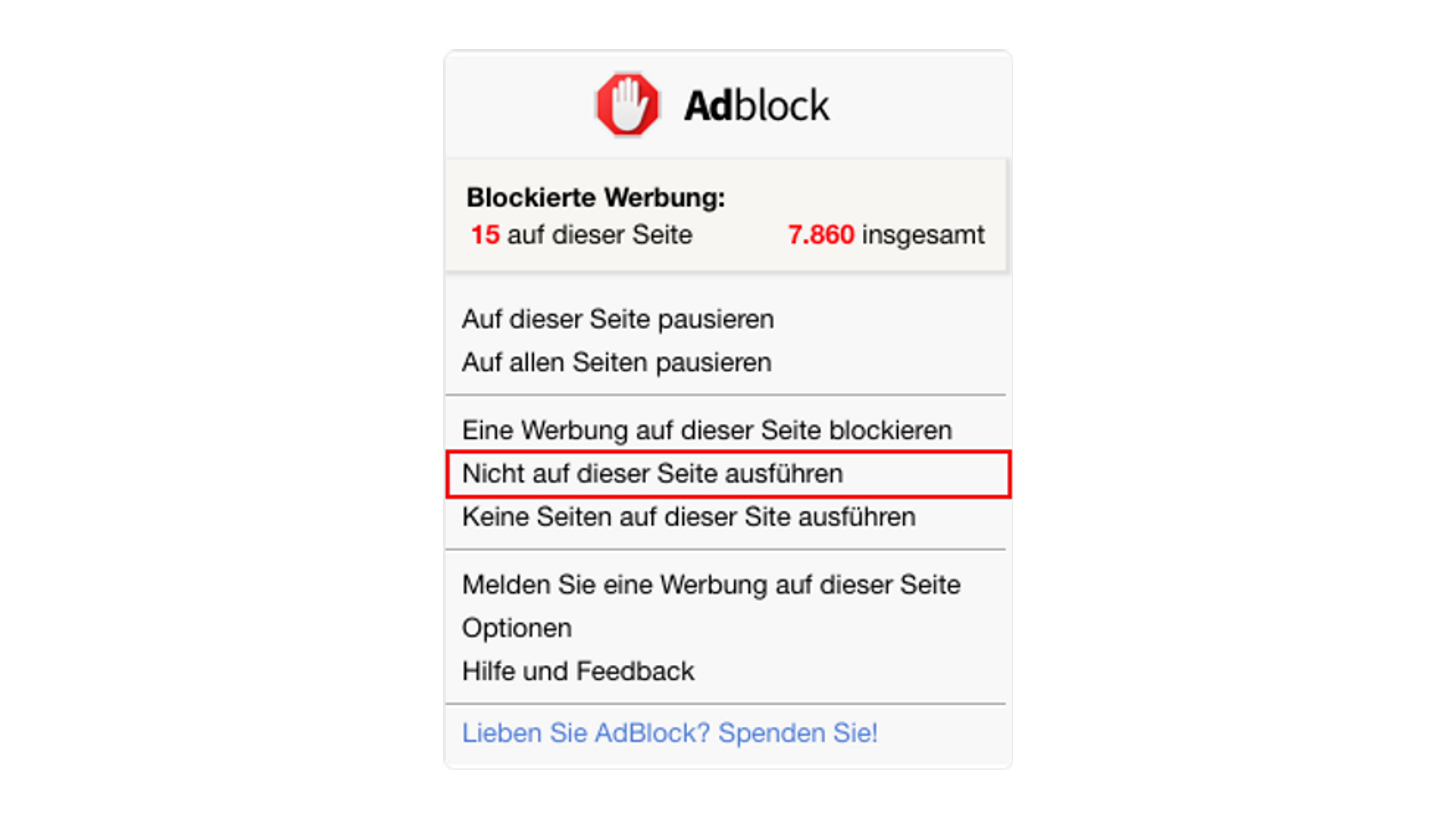 Überprüfen Sie die AdBlock-Einstellungen:
Öffnen Sie den AdBlocker und gehen Sie zu den Einstellungen.