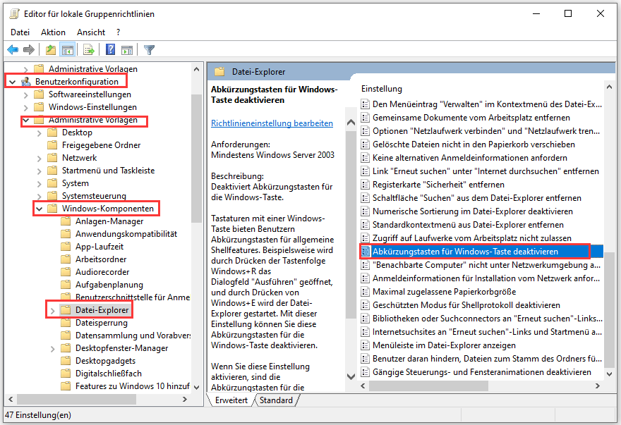 Überprüfen Sie die Dateizuordnungen
Öffnen Sie den Windows Explorer (Windows-Taste + E).