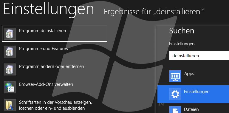 Wählen Sie Programme oder Programme deinstallieren
Suchen Sie nach verdächtigen Anwendungen