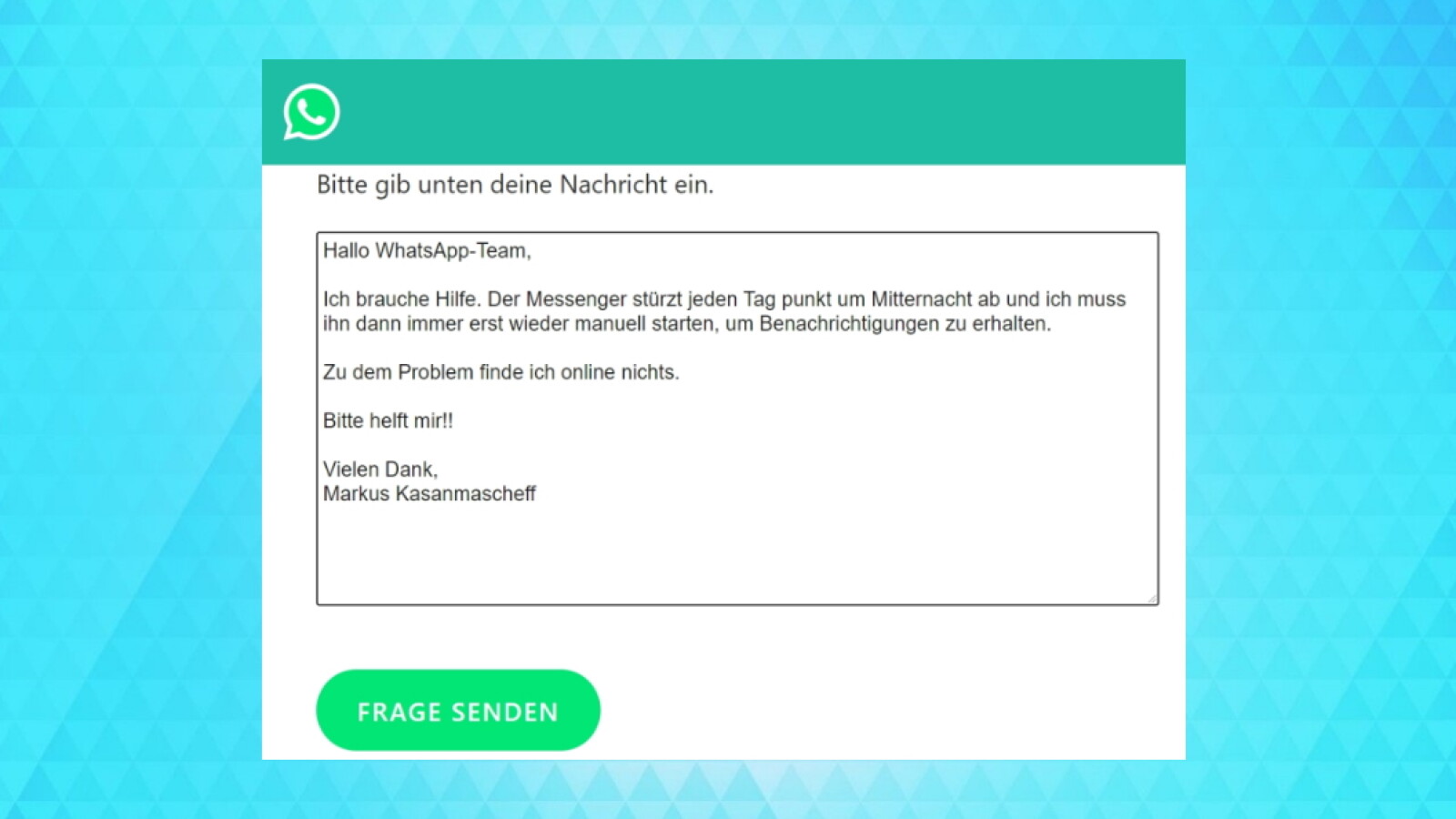 Wechseln Sie zu einer anderen Internetverbindung.
Kontaktieren Sie den WhatsApp-Support: Wenn keine der oben genannten Lösungen funktioniert, wenden Sie sich an den WhatsApp-Support für weitere Hilfe.